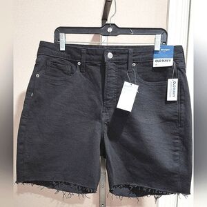 NWT Old Navy OG Straight Secret Smooth 7" Cut Off Denim Shorts Size 14